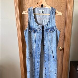 Denim Button-Down Dress